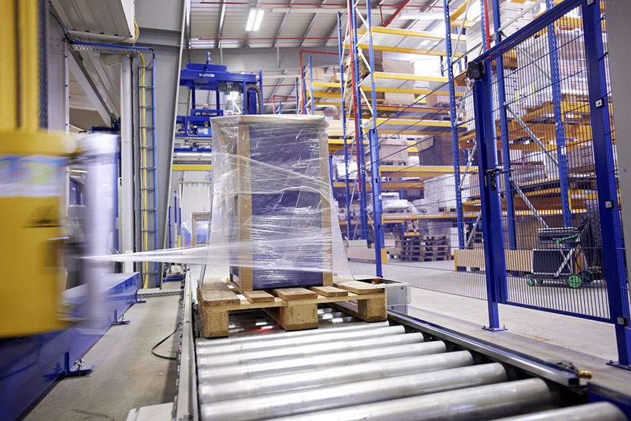 Automatisierte Verpackungsstraße welche 2010 installiert wurde